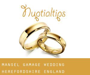 Mansel Gamage wedding (Herefordshire, England)